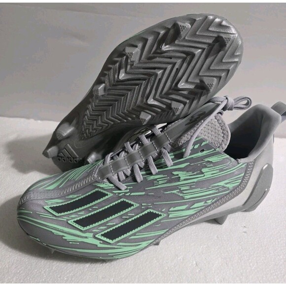 New Adidas Men's Adizero 12 Flash Green Mint Football Cleats Size 11  IG9573 - Picture 1 of 9